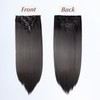 Elailite Clip-In Extensions, Natural Black, Hair Extensions, Straight, 8 Wefts