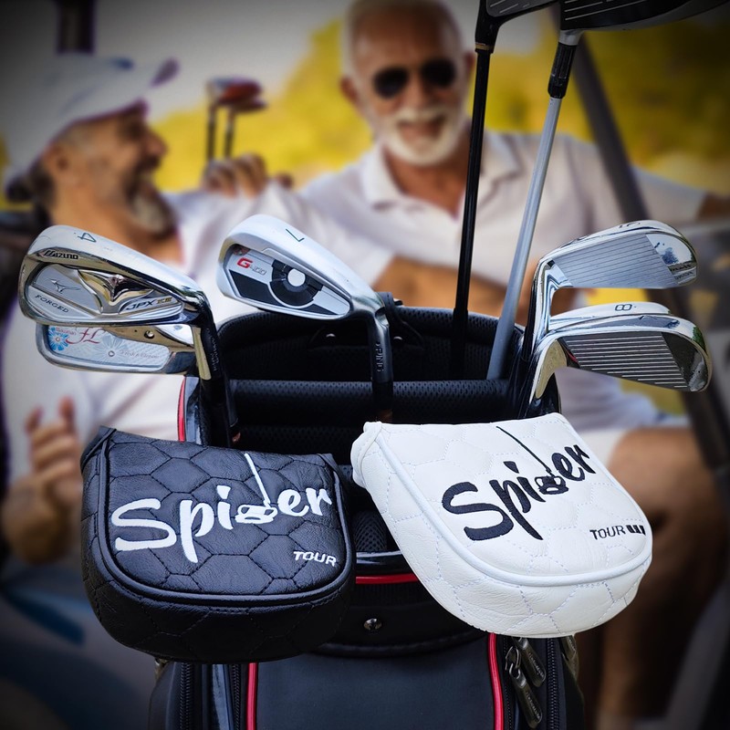 Golf Mallet Square Putter Cover Magnetic Heel-Shaft Headcovers Fits for