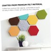 DOITOOL 10Pcs Hexagon Felt Board Acoustic Panels for Wall Decoration