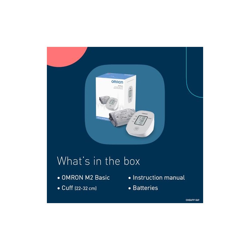 Omron HEM7121J 22 32cm Cuff Basic Automatic Upper Arm Blood
