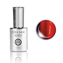JOYA MIA Aluminix Chrome Gel Nail Polish Silver Base Long Lasting Easily Soak Off Unique Colors 15ml (ALX-33)