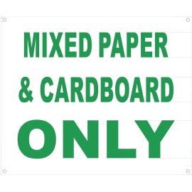 BUILDINGSIGNS.COM Mixed Cardboard and Paper only Sign (Aluminium, 10x12)-REF24-1