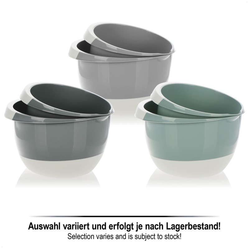 COM-FOUR® 2 x Mixing Bowls 3.5 and 2 Litres with