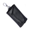 QIUPFGUT Leather Key Bag Key Organiser, black