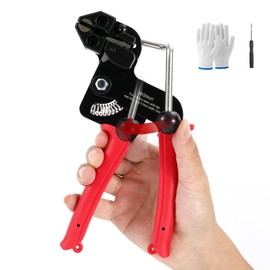 Stainless Steel Band Binding Tool, Stainless Steel Binding Tool, Metal Tie, Binding Tool, Width up to 0.18 - 0.5 inches (4.5 - 12 mm), One-Handed Operation, Tighten Firmly, Made by Midimori (red)