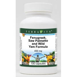 Fenugreek, Saw Palmetto and Wild Yam Formula - 450 mg (100 Capsules, ZIN: 514008) - 3 Pack