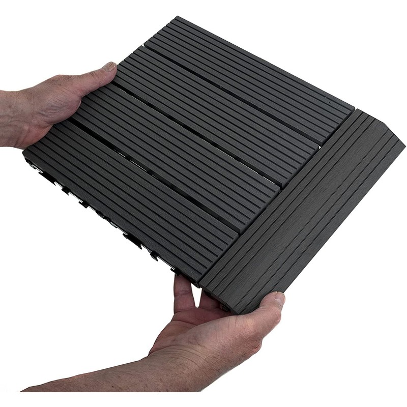 GreenBrokers DEKCO 1 Piece Composite Wood Plastic Decking Interlocking Tiles