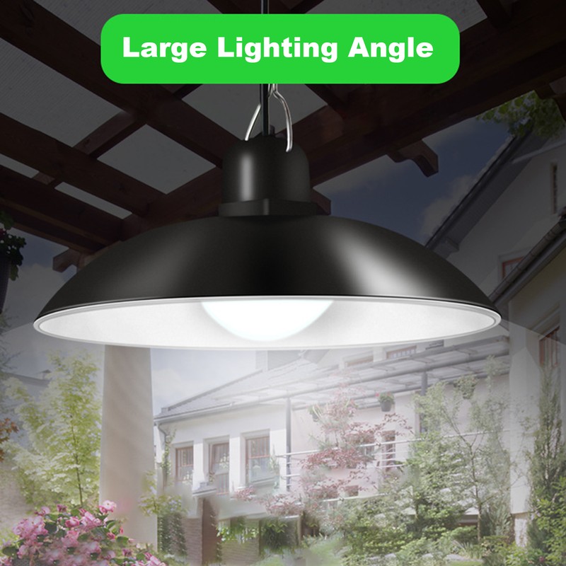 Solar Powered LEDs Ceiling Light Dimmable Shed Lights Patio Chandelier
