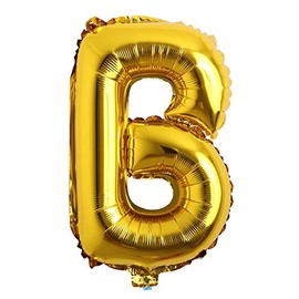 40 inch Letter Balloons Gold Alphabet Number Balloons Foil Mylar Party Wedding Bachelorette Birthday Bridal Shower Graduation Anniversary Celebration Decoration can Fly with Helium (40 INCH Gold B)
