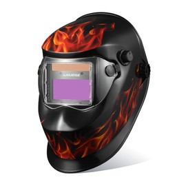 Welding Helmet Solar Powered Auto Darkening Welding Helmet, Wide Shade 9-13 for TIG MIG ARC Weld Hood Helmet