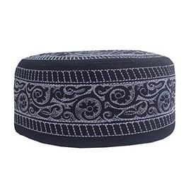 Kufi Men's Unisex Skull Cap Women's Designer Solid Hat with Hand Embroidery Kufi Caps Knitted Beanie