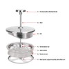 Secura Housewares French Press Replacement Base Plate with Permanently Attached