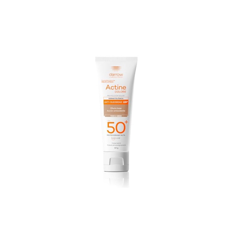 Darrow Protector Solar Facial Dermatológico Color Actine Colors Fps50 Bloqueador
