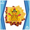 Iconikal Paper Disposable Party Napkins, Dinner Size, Thanksgiving Silly Turkey,