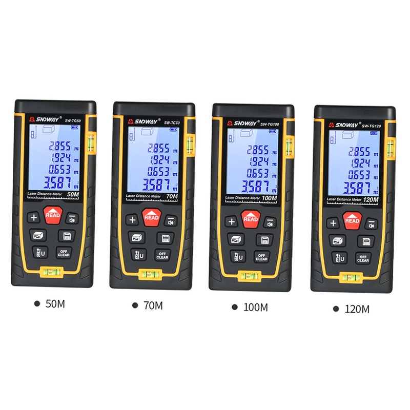 SNDWAY Handheld Digital Laser Distance Meter Portable Mini Range Finder