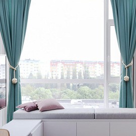 aoozleny Curtain Tiebacks 2 Pack, Curtain Ties, Curtain Holders for Wall Drapes, Curtain Holdbacks, Handwoven Cotton String Tie Ball for Curtains Pull Backs, Curtain Rope Tiebacks (Beige)