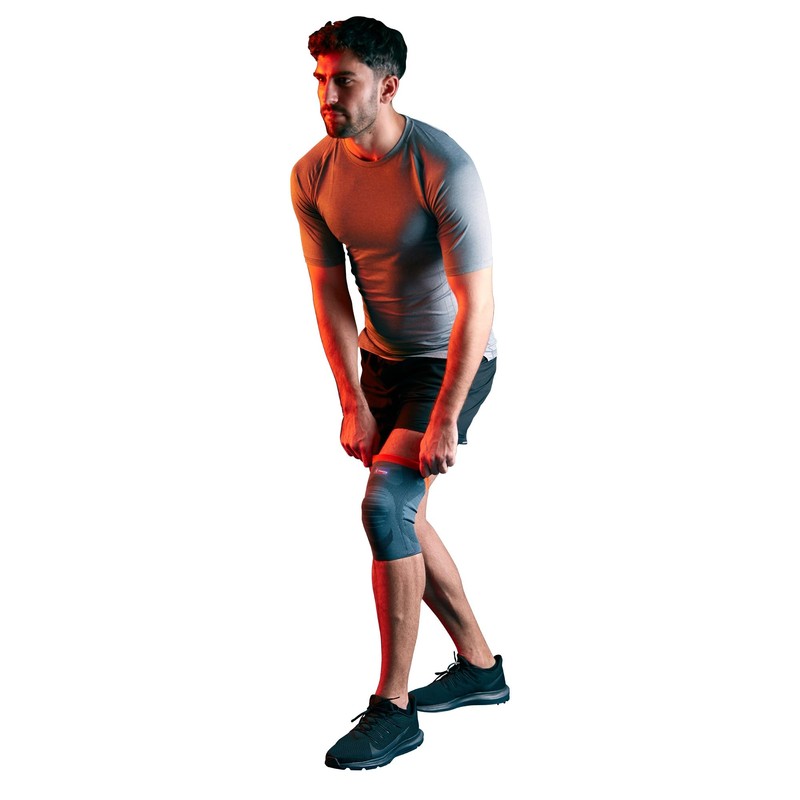 Verstärkte Kniebandage von Thuasne Sport - Grau/Orange - Größe S