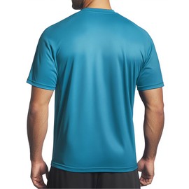 GearGlacier Instant Cooling Quick Dry Workout Shirt for Men Coolmax Moisture Wicking Performance Crew Neck Running Comfort