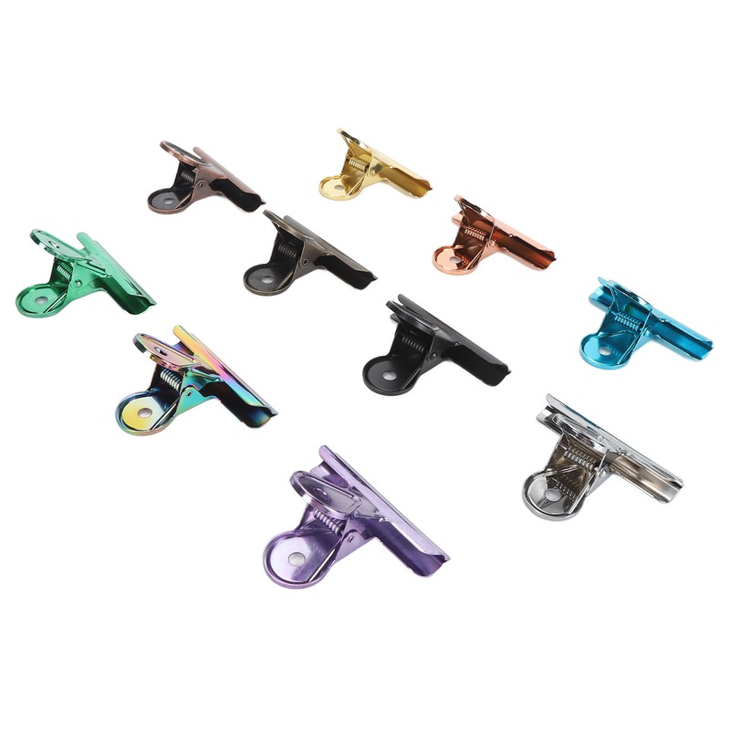 10PCS Colorful Metal Hinge Clips Multifunctional File Money Clamps for
