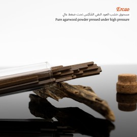 Natural Chinese Kynam Agarwood Incense Sticks - High-Pressure Compressed Pure Agarwood Powder, Cooling Sensation with Floral & Fruity Fragrance Notes (40g)