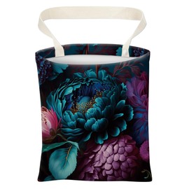 ABUIFDK Car Trash Can, Cute Car Trash Bag, Hanging Car Organizer and Storage Bag, Trash Bin for Car Accessories, Vehicle, Travelling, Camping Cute Beautiful Flowers