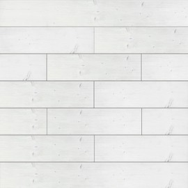 Brosisincorp Wood Panels for Wall Shiplap Planks Real Wood Boards Paneling, DIY Easy to Install Peel and Stick, Rustic Farmhouse Accent Wall - Wash White (5" Wide - 10 Pieces, 12.4 Sq. Ft)