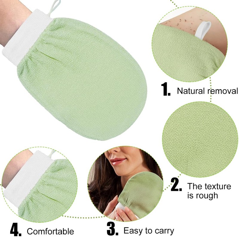 2 Stück Exfoliating Gloves, Peeling-Handschuhe, Peelinghandschuh Körper, Peeling Handschuh Körperpeeling,