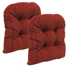 Klear Vu Polar Overstuffed Universal Tufted No Slip Dining Chair Pads, 17" x 17", 2 Pack, Garnet 2 Count