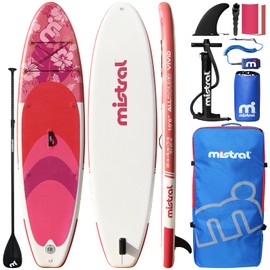 Mistral Inflatable Stand Up Paddle Board, 10'6''x33''x 6'' Inflatable SUP All Around Board, Lightweight iSUP, Stable, Beginner Paddle Board with SUP Accessories, Anti-Slip EVA Deck for Adults & Youth