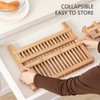 HBlife Dish Rack, Bamboo Folding 2-Tier Collapsible Drainer Dish Drying