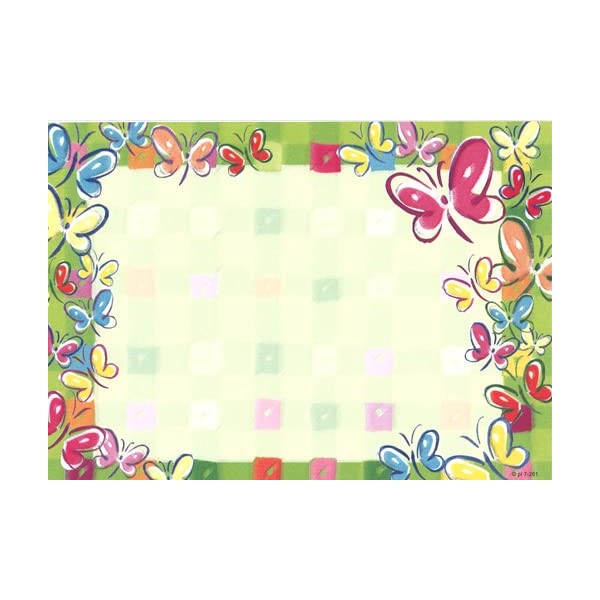 Lil Pickle Girls Pink Butterfly Blank Notecard Set, Flat Style,