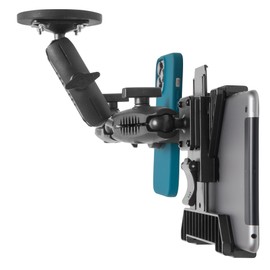 iBOLT TabDock Plus Moto-Vise Dual Tablet and Phone Magnetic Mount- for 7-10 inch Tablets and All Phones- Featuring 1 inch/ 25mm/ B Size Ball Joints
