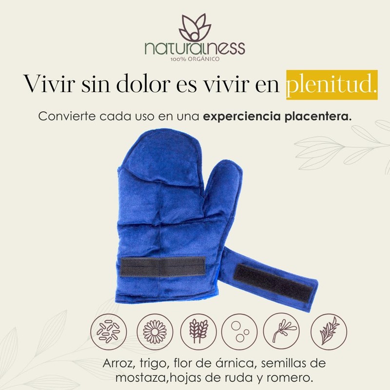 Paquete-Compresa de semillas para Mano (Guante) Y Aceite para masaje