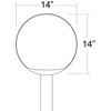 Solus 14" Globe Post Top Light Fixture – Black Cast