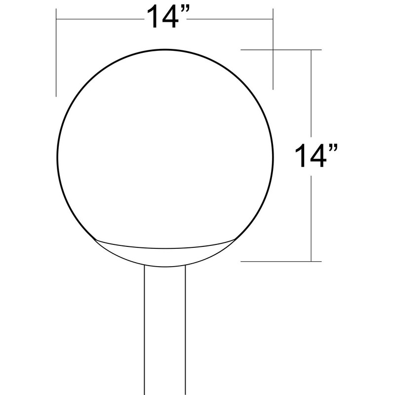 Solus 14" Globe Post Top Light Fixture – Black Cast