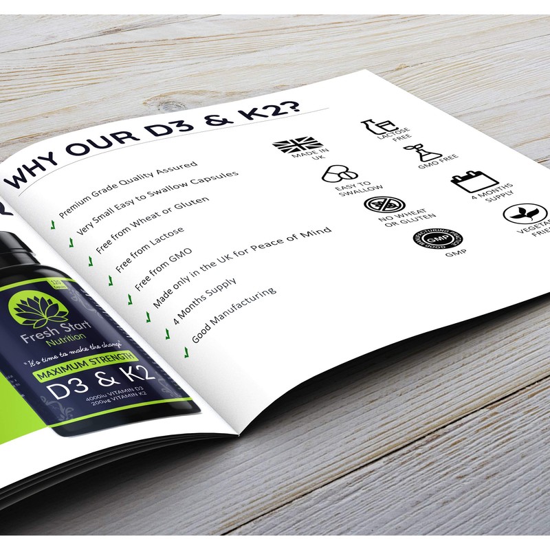 Vitamin D3 4000 IU and Vitamin K2 200µg MK7 -