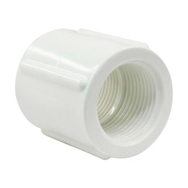 Zorfeter 10 Pcs 3/4 Inch Female to Female Threaded PVC Pipe Fittings, Double Female Thread Coupling Pipe Connectors Adapter for Pipes Extension Drip Irrigation System Sprinkler DIY