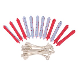 Baluue 12pcs Nonslip Hair Perm Rods for Natural Curls Styling Tool for and Short Hair for Home and Salon Use Curling Rod Kit