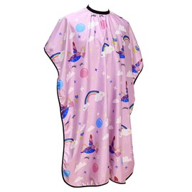 EOYVAIL Hairdressing Capes, Kids Hair Salon Cape, Adjustable Waterproof Hairdressing Salon Cape, Kids Hairdressing Salon Apron for Boys and Girls (Pink)