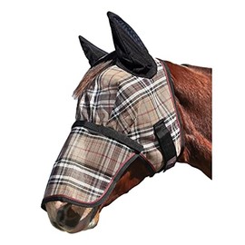 Kensington Signature Fly Mask w/Removable Nose, Soft Mesh Ears & Forelock Opening Size: L-Average Color: 121 - Deluxe Black