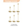 NUPTIO Taper Candle Holders for Wedding: 6 PCS Gold Matte