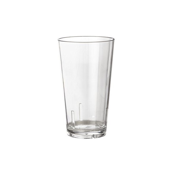 16 oz. Cocktail Shaker Glasses, Clear Break Resistant Plastic, GET S-16-1-CL-EC (Pack of 4)