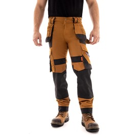 Juicy Trendz Men's Heavy Duty Work Cargo Pants – Reinforced Knees, Multi-Pocket Utility Trousers for Construction, Mechanics, and Outdoor Activities