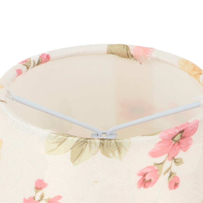 Cloth Lamp Shade Flower Pattern Clip On Bulb Lampshade for
