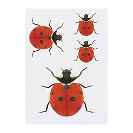 4 x 'Ladybird' Temporary Tattoos - Water Resistant, Skin-Safe, Non-Toxic Transfers, Mixed Sizes (TO00014803)
