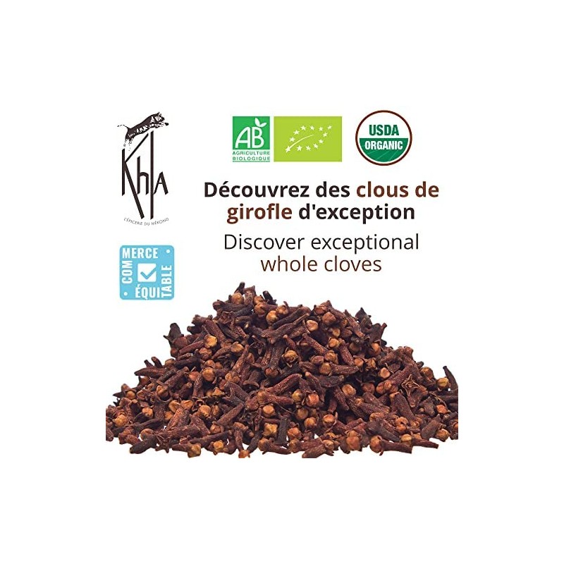 KHLA - Whole Clove - Organically Produced and Fair Trade