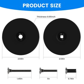 Door Hole Cover Plate, 2.64 Inch Diameter Round Deadbolt Cover Plate, Repair Old Handle & Deadbolt Holes, Easy Installation, Rustproof & Stylish for Doors (Fits 2.5" Holes, 1.4"-2.1" Thickness)