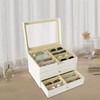 Cbhfmljd 24 Slots Glasses Box Display Storage Case Organizer PU