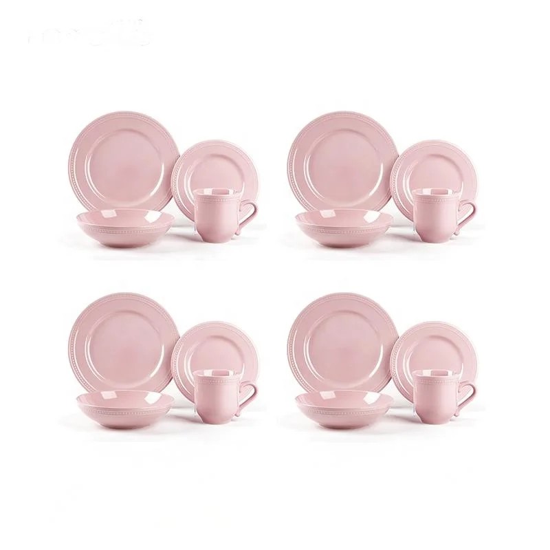 September Promotion Pink Tableware Set Suitable for Weddings or Family