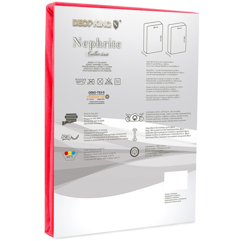 DecoKing Fitted Sheet Small Double 100% Supreme Quality Cotton Jersey